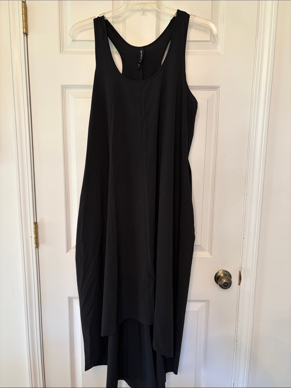Athleta Black Racerback Women's Dress with pockets